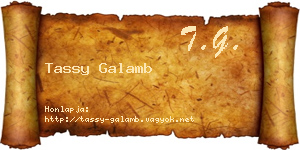 Tassy Galamb névjegykártya